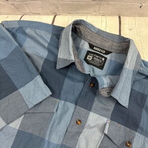 Carhartt Rugged Flex Mens Medium Relaxed Fit Blue Workwear‎ Button Up Shirt 2XL